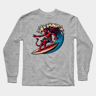 Surfing devil Long Sleeve T-Shirt